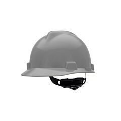 Msa 495855 V-Gard Hard Hat With Fas-Trac Iii Suspension, Silver, 1/Each