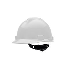 Msa 477477 V-Gard Slotted Cap, White, Small Size, W/Fas-Trac Iii Suspension