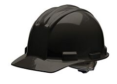Bullard 51Bkr Cap Style Hard Hat With Rain Trough, 4 Point Ratchet Suspension, Black