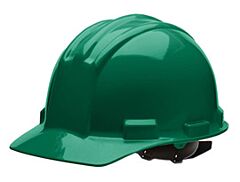 Bullard 51Fgp Cap Style Hard Hat With Rain Trough, 4 Point Pinlock Suspension, Forest Green