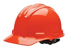 Bullard 51Hor Cap Style Hard Hat With Rain Trough, 4 Point Ratchet Suspension, Hi-Viz Orange