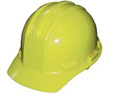 Bullard 51Hyr Cap Style Hard Hat With Rain Trough, 4 Point Ratchet Suspension, Hi-Viz Yellow
