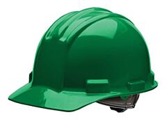 Bullard 51Kgr Cap Style Hard Hat With Rain Trough, 4 Point Ratchet Suspension, Kelly Green