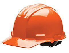 Bullard 51Orp Cap Style Hard Hat With Rain Trough, 4 Point Pinlock Suspension, Orange