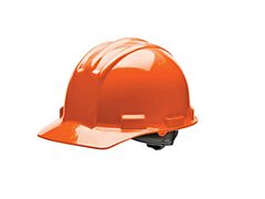 Bullard 51Orr Cap Style Hard Hat With Rain Trough, 4 Point Ratchet Suspension, Orange