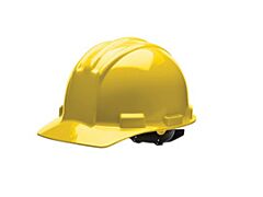 Bullard 51Ylp Cap Style Hard Hat With Rain Trough, 4 Point Pinlock Suspension, Yellow