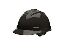 Bullard 61Bkr Standard Cap Style Hard Hat, 4 Point Ratchet Suspension, Black