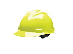 Bullard 61Hyp Standard Cap Style Hard Hat, 4 Point Pinlock Suspension, Cap Hi-Viz Yellow
