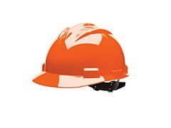 Bullard 61Orr Standard Cap Style Hard Hat, 4 Point Ratchet Suspension, Orange