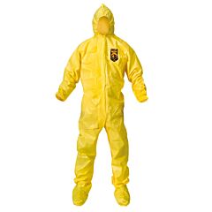 Kimberly Clark 00684 Kleenguard A70 Coveralls Zip Front Elastic Wrists, Hood & Boots, Size X-Large, Case Of 12