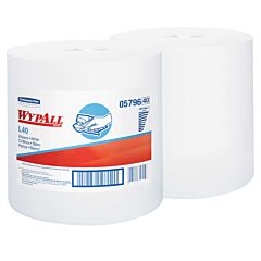 Kimberly Clark 05796 White 1-Ply Wypall Plus 9.8X15.2 Roll Wipes Prot 400Cs