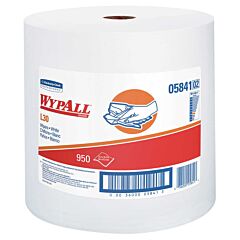 Kimberly Clark 05841 Wypall L30 Towels, Jumbo Roll, 12.4" X 13.3", White, 1/Roll