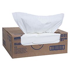 Kimberly Clark 41100 Wypall X70 Cloths, Flat Sheet, 14.9" X 16.6", White, 1/Box Of 300 Sheets