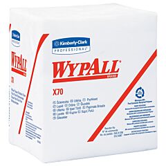 Kimberly Clark 41200 Wypall X70 Cloths, 1/4-Fold, White, 1/Case Of 12 Packs