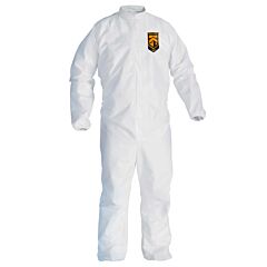 Kimberly Clark 41497 Kleenguard A45 Coverall, Elastic Wrists And Ankles, White, Size 4X-Large, Case Of 25/Each