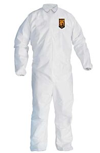 Kimberly Clark 46104 Kleenguard A30 Breathable Splash And Particle Protection Coveralls, White, Size X-Large, 1/Case Of 25 Each