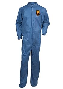 Kleenguard 58502 A20 Coveralls, Zipper Front & Elastic Back, Wrists & Ankles, Blue, Size Medium, 1/Case Of 24 Each