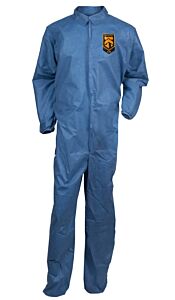 Kleenguard 58507 A20 Coveralls, Zipper Front & Elastic Back, Wrists & Ankles, Blue, Size 4X-Large, 1/Case Of 20 Each