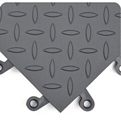 Wearwell 590.78X18X18Ch-Cs10 Ergodeck Diamond Plate General Purpose Solid, 18" X 18", Charcoal