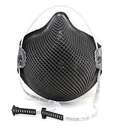 Moldex M2600N95 Series Particulate Respirators With Handystrap, Black Mesh Special Ops, Medium/Large