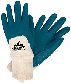 Mcr Safety 9780L Gloves, Predalite Supported Nitrile, Palm Coated, Knit Wrist, Size Large, Pack Of 12 Pairs