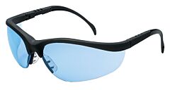 Mcr Safety Kd113 Klondike Safety Glasses, Black Frame, Light Blue Lens