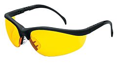 Mcr Safety Kd114 Klondike Safety Glasses, Black Frame, Amber Lens