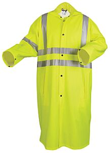 Mcr Safety 518Cm Luminator 40Mm Cl Iii Long Rain Coat,Lime Ea