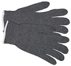 Mcr Safety 9637M String Knit Gloves, Regular Weight, Cotton/Polyester, Gray, Size Medium