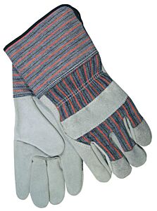 Mcr Safety 1310L Gloves, Rubberized Cuff Blue Fabric Large