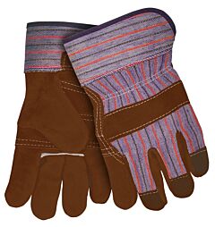 Mcr Safety 1455C Gloves, Triple Leather Palm, Chocolate Leather