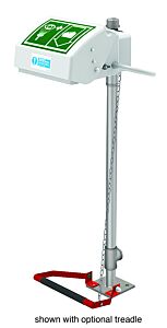 Hughes 45Gsp (Formerly Pn: 30008) Eye/Face Wash, Pedestal Mount, Closed Abs Bowl, Stainless Steel Pipe