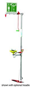 Hughes 18Gs75G (Formerly Pn: 30087) Combination Shower, Floor Mount, Open Abs Bowl, Stainless Steel Pipe, Top Inlet
