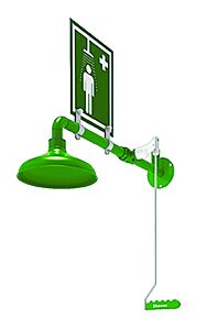 Hughes L23Gsh (Formerly Pn: 30104) Laboratory Drench Shower, Wall Mount, Stainless Steel Pipe