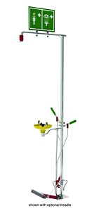 Hughes Sd18Gs75G (Formerly Pn: 30210) Combination Shower, Self-Draining, Floor Mount, Open Abs Bowl, Stainless Steel Pipe