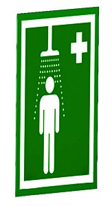 Hughes S-Brac-Sign-Wall (Formerly Pn: 30504) Universal Safety Shower Sign For Wall Mounting