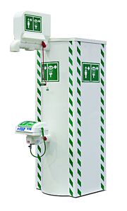 Hughes Tc100Ks11K-2 (Formerly Pn: 30352) Temperature Controlled Safety Shower And Eye/Face Wash, 79 Gallon, Stainless Steel, 240V Gp