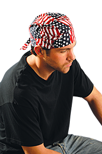 Occunomix Tn6-Fr-Wav Deluxe Tie Hat With Elastic Rear Band Fr-Wavy Flag
