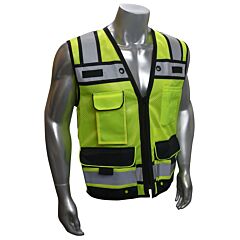 Radians Sv65-2Zgm-3X Safety Vest, Type R, Class 2, Green Mesh, Size 3X-Large