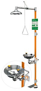 Guardian G1991Hfc Safety Station With Eyewash, Hand And Foot Control, All-Stainless Steel