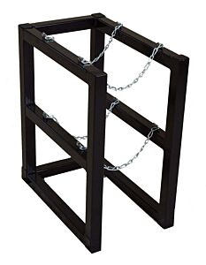 Justrite 35084 Gas Cylinder Barricade Rack, 2 Cylinder Capacity, 1 Wide By 2 Deep