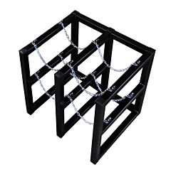 Justrite 35106 Gas Cylinder Barricade Rack, 4 Cylinder Capacity, 2 Wide By 2 Deep