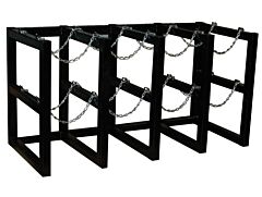 Justrite 35150 Gas Cylinder Barricade Rack, 8 Cylinder Capacity, 4 Wide By 2 Deep