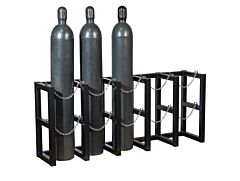 Justrite 35166 Gas Cylinder Barricade Rack, 5 Cylinder Capacity, 5 Wide By 1 Deep