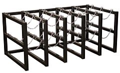 Justrite 35178 Gas Cylinder Barricade Rack, 15 Cylinder Capacity, 5 Wide By 3 Deep