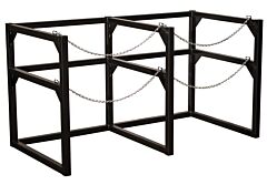 Justrite 35190 Gas Cylinder Barricade Rack, 2 Cryogenic Cylinder- 33 Inch In Diameter