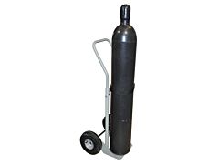 Justrite 35004 Single Cylinder Hand Truck, 8 Inch Semi-Pneumatic Wheels, Rear Casters