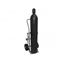 Justrite 35008 Single Cylinder Hand Truck, 10 Inch Flat-Free Wheels, Rear Casters
