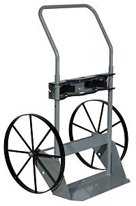 Justrite 35020 Double Cylinder Hand Truck, 20 Inch Steel Wheels