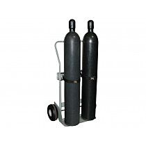 Justrite 35028 Double Cylinder Hand Truck, 10.5 Inch Pneumatic Wheels
